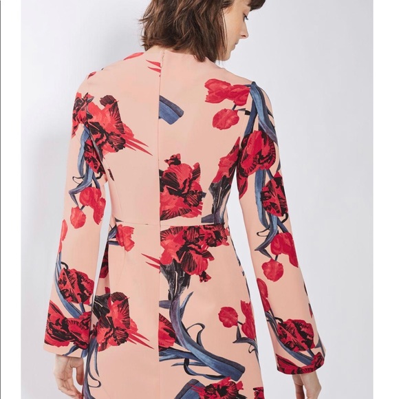 A-LINE FLORAL MINI DRESS - Picture 3 of 7